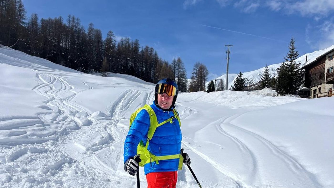 Skifahrer Solo