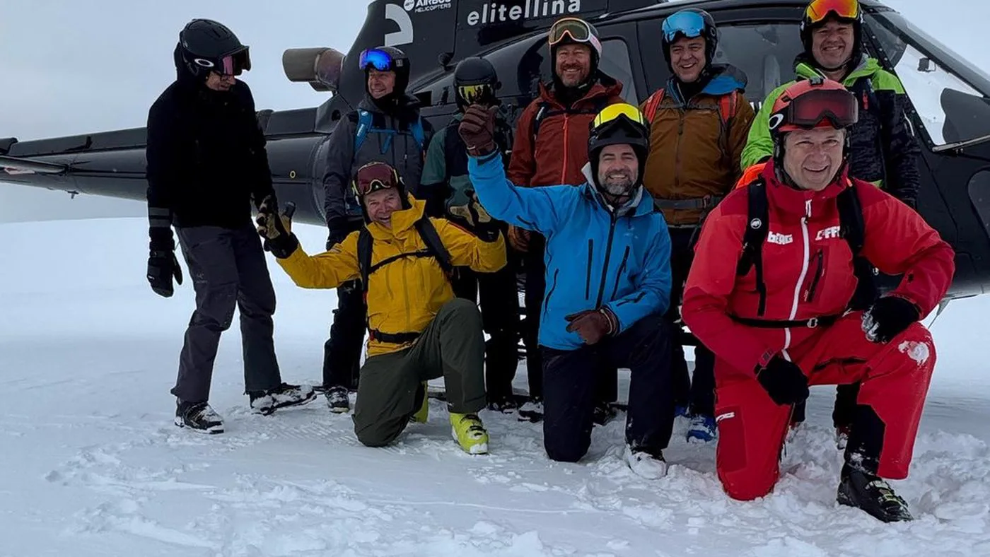 Heliskiing Gruppenfoto