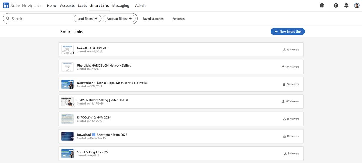 Sales Navigator Smart Links